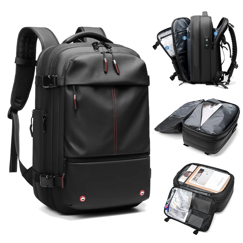 Travel Men 17 inch Laptop Backpack vacuum compression Backpack Business Large Capacity school Backpack expand outdoor backpack - Image 6