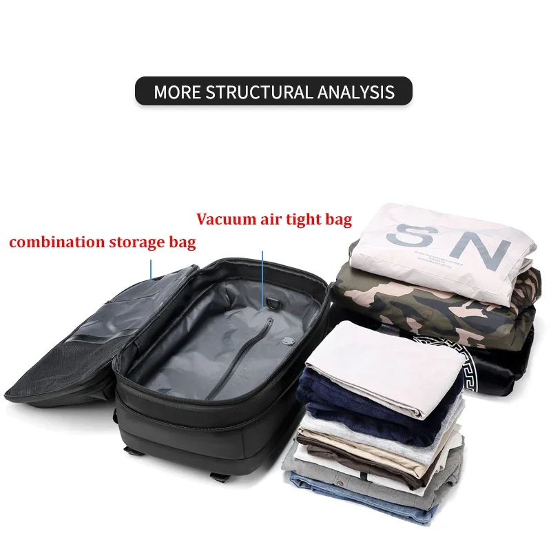 Travel Men 17 inch Laptop Backpack vacuum compression Backpack Business Large Capacity school Backpack expand outdoor backpack - Image 3